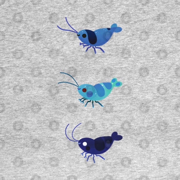 Blue shrimps by pikaole